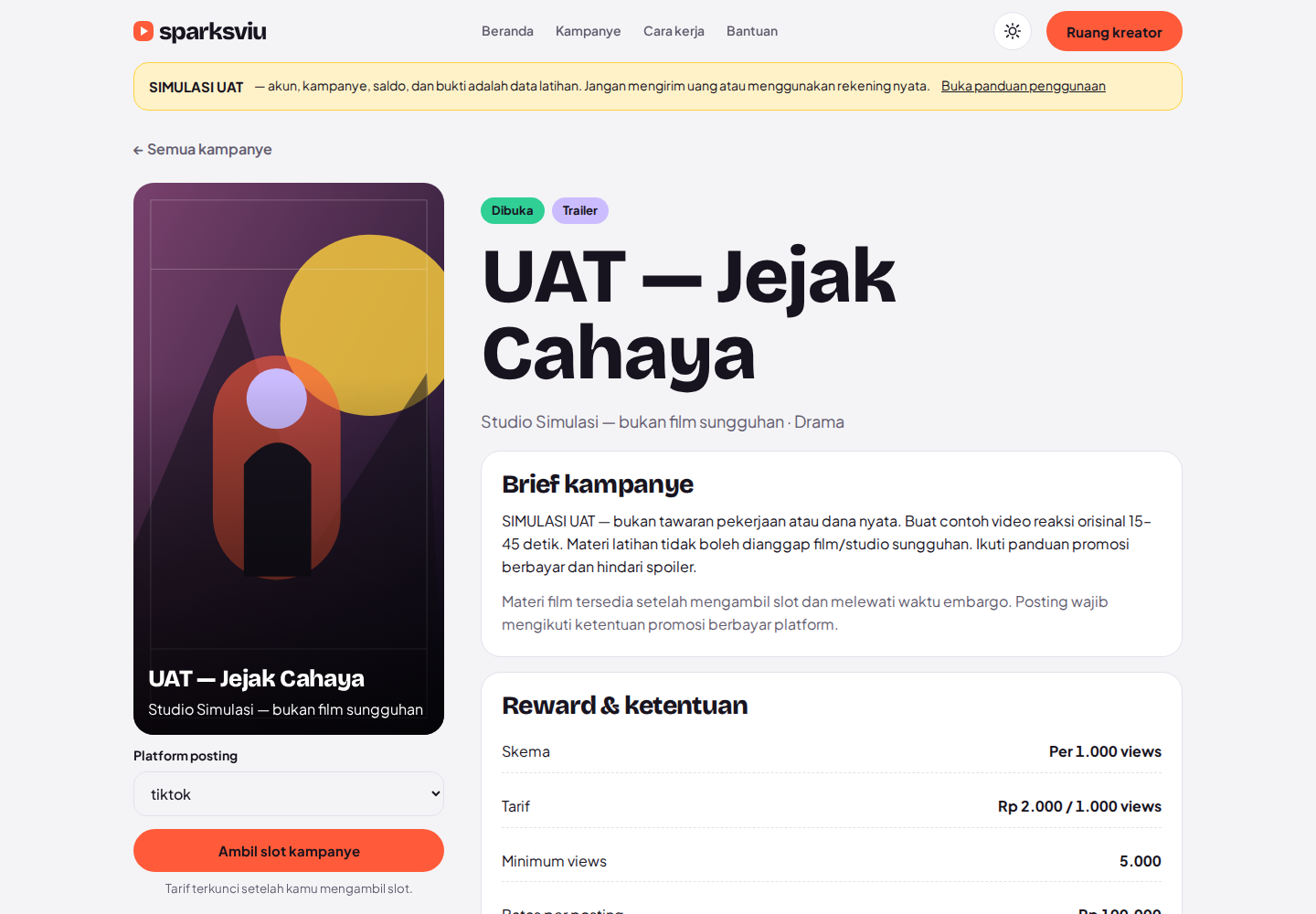 Ambil slot sesuai platform akunmu