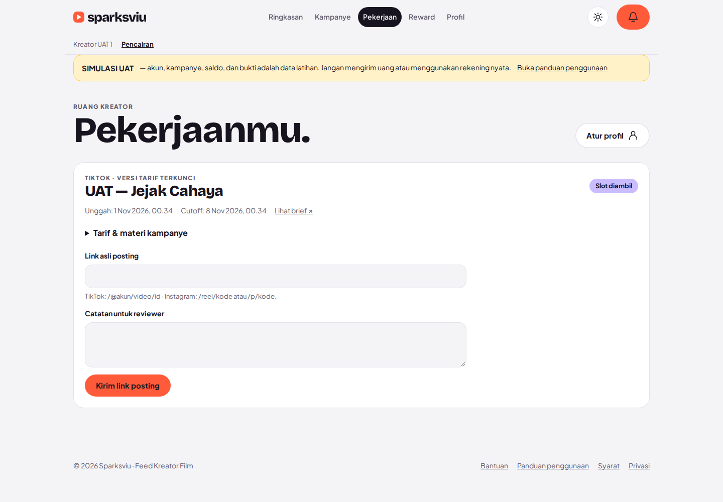 Kirim link posting asli